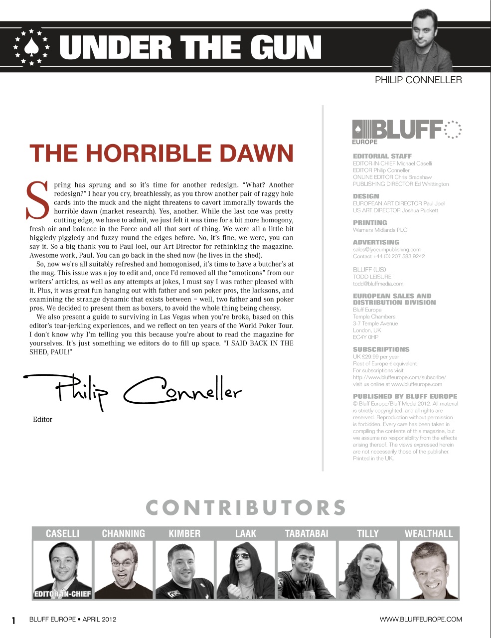 Bluff Europe Preview Pages