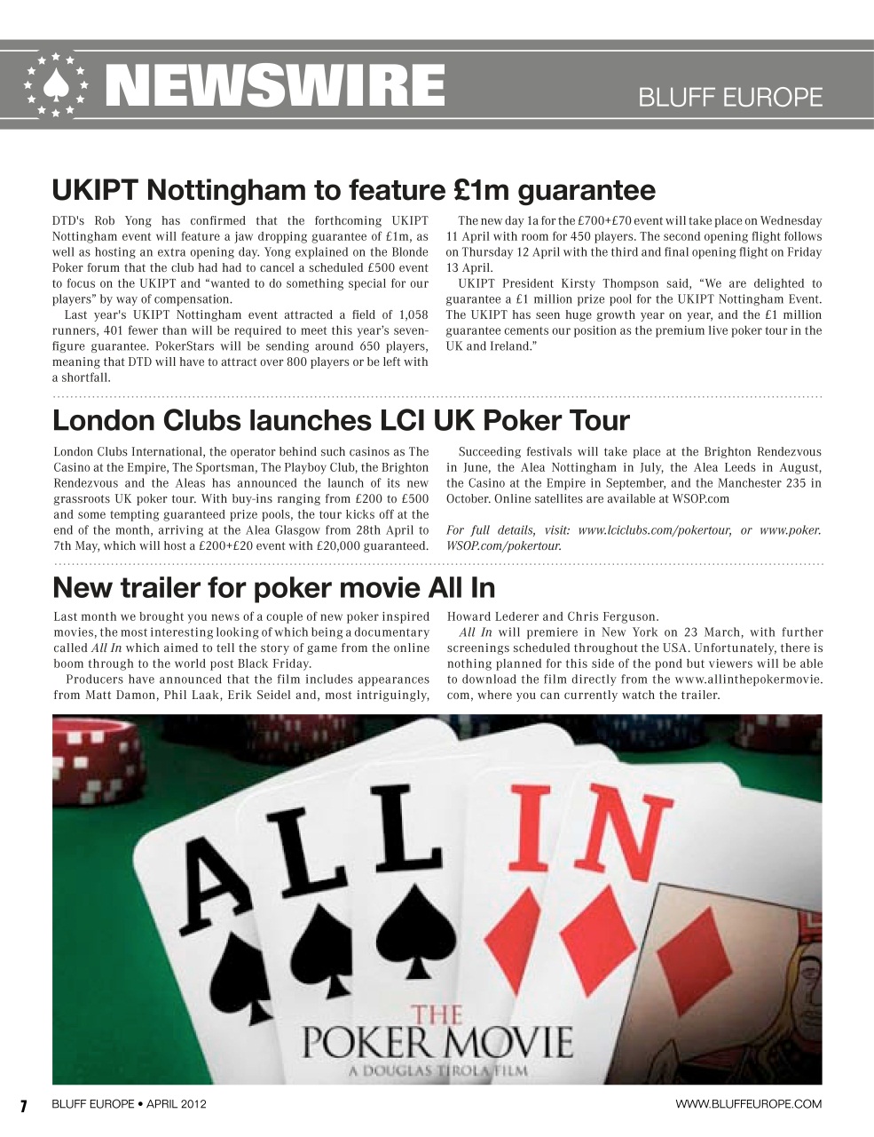 Bluff Europe Preview Pages