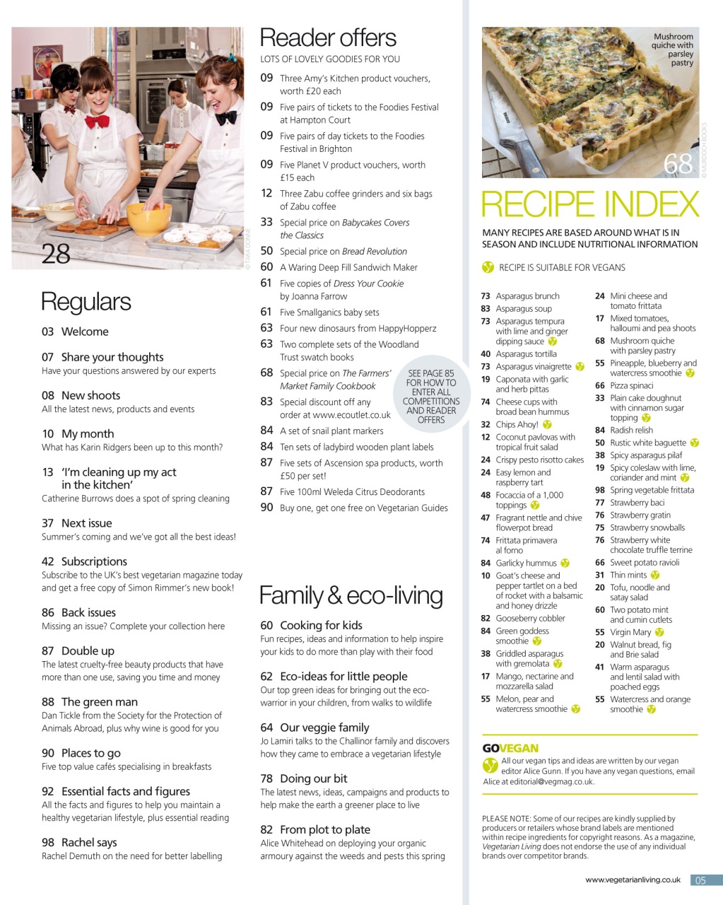 Vegetarian Living Preview Pages