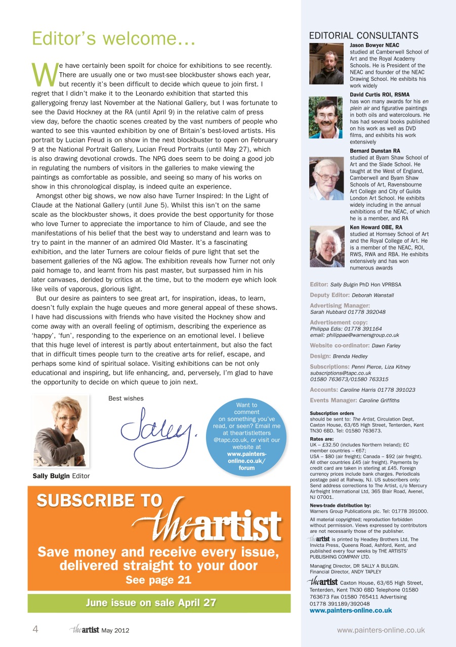 The Artist Preview Pages