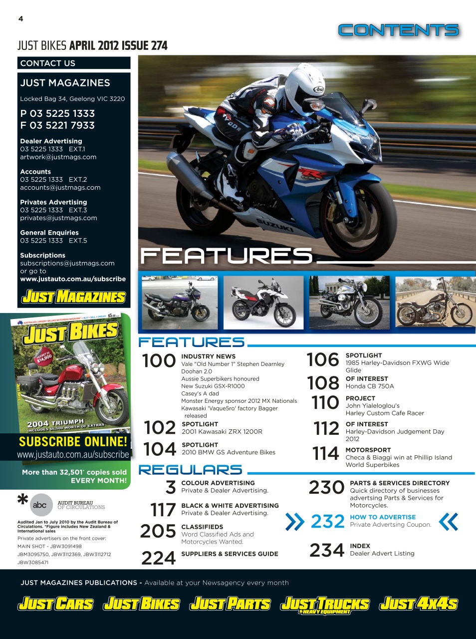 JUST BIKES Preview Pages