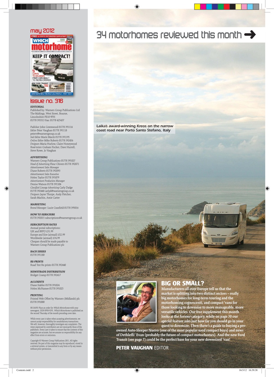 What Motorhome magazine Preview Pages