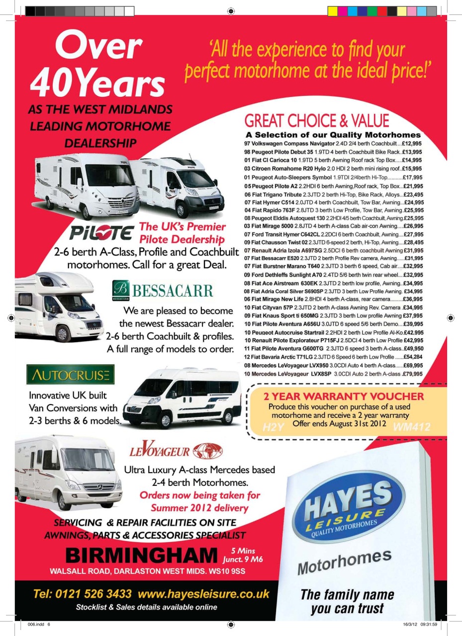 What Motorhome magazine Preview Pages