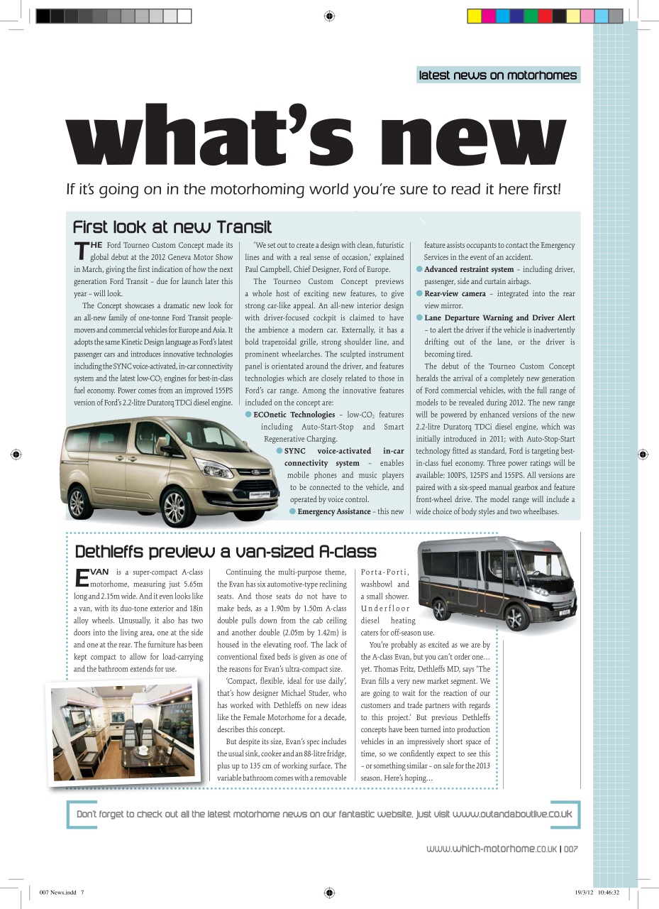 What Motorhome magazine Preview Pages