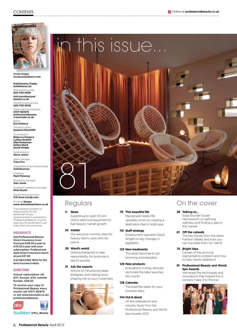 Professional Beauty Preview Pages