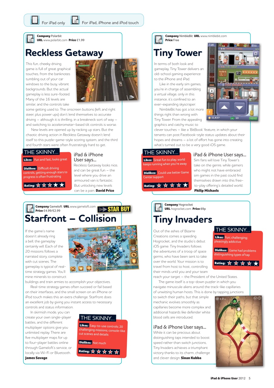 iPad and iPhone User Preview Pages