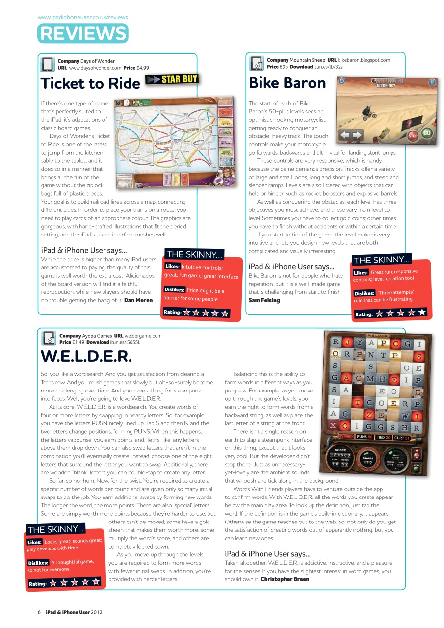 iPad and iPhone User Preview Pages
