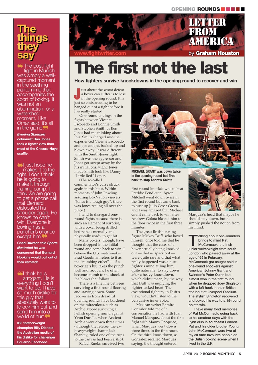 Boxing Monthly Preview Pages