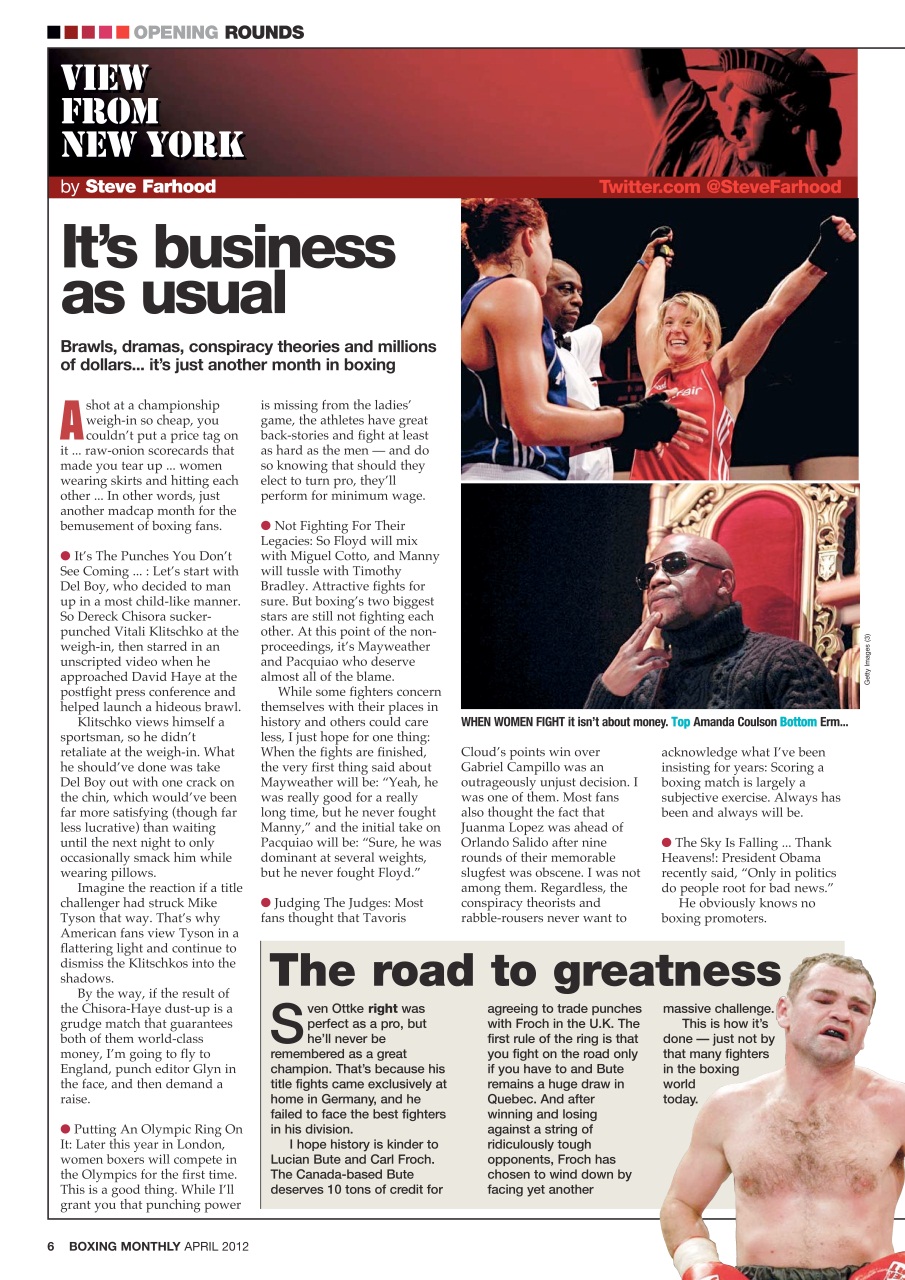 Boxing Monthly Preview Pages