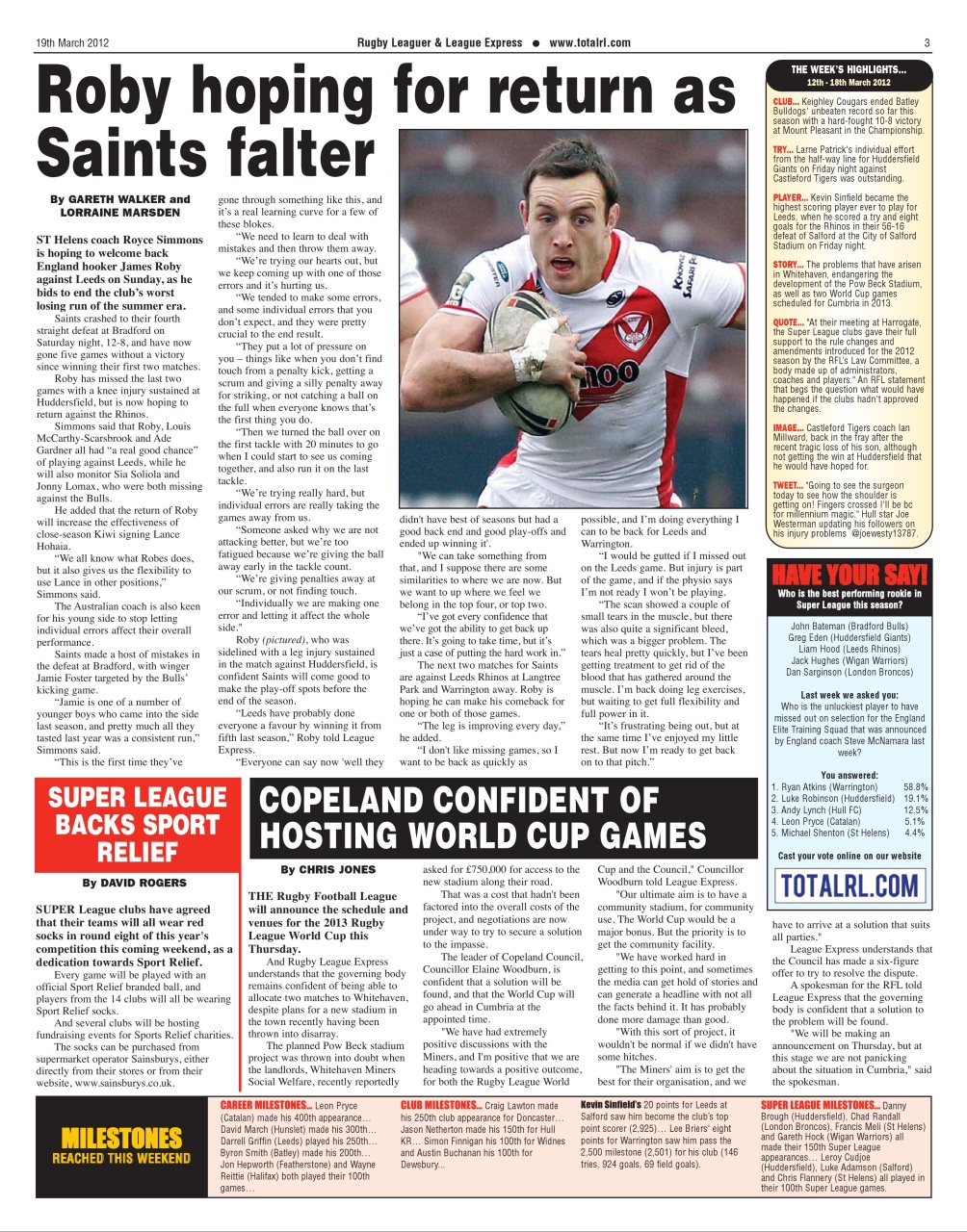 League Express Preview Pages