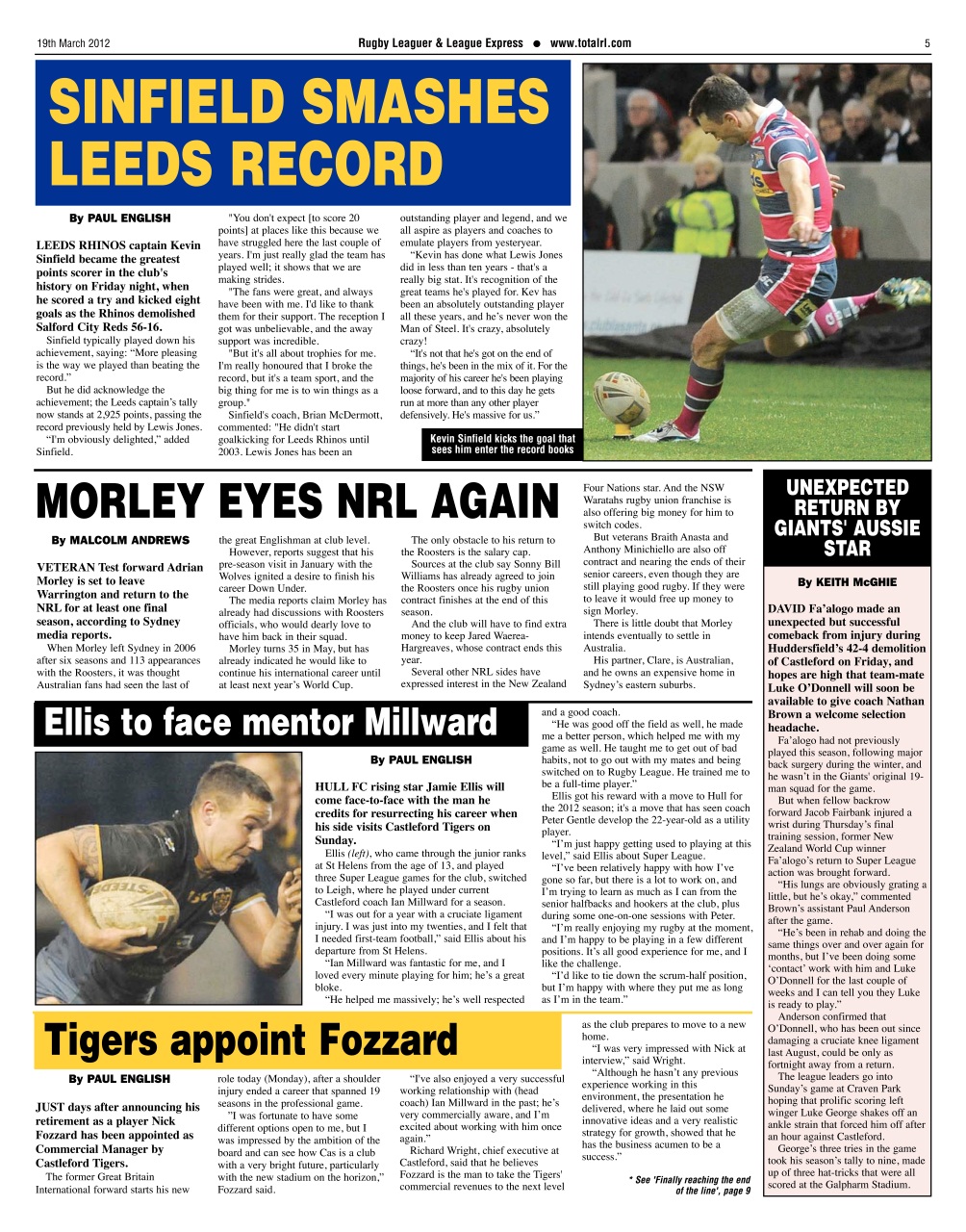 League Express Preview Pages