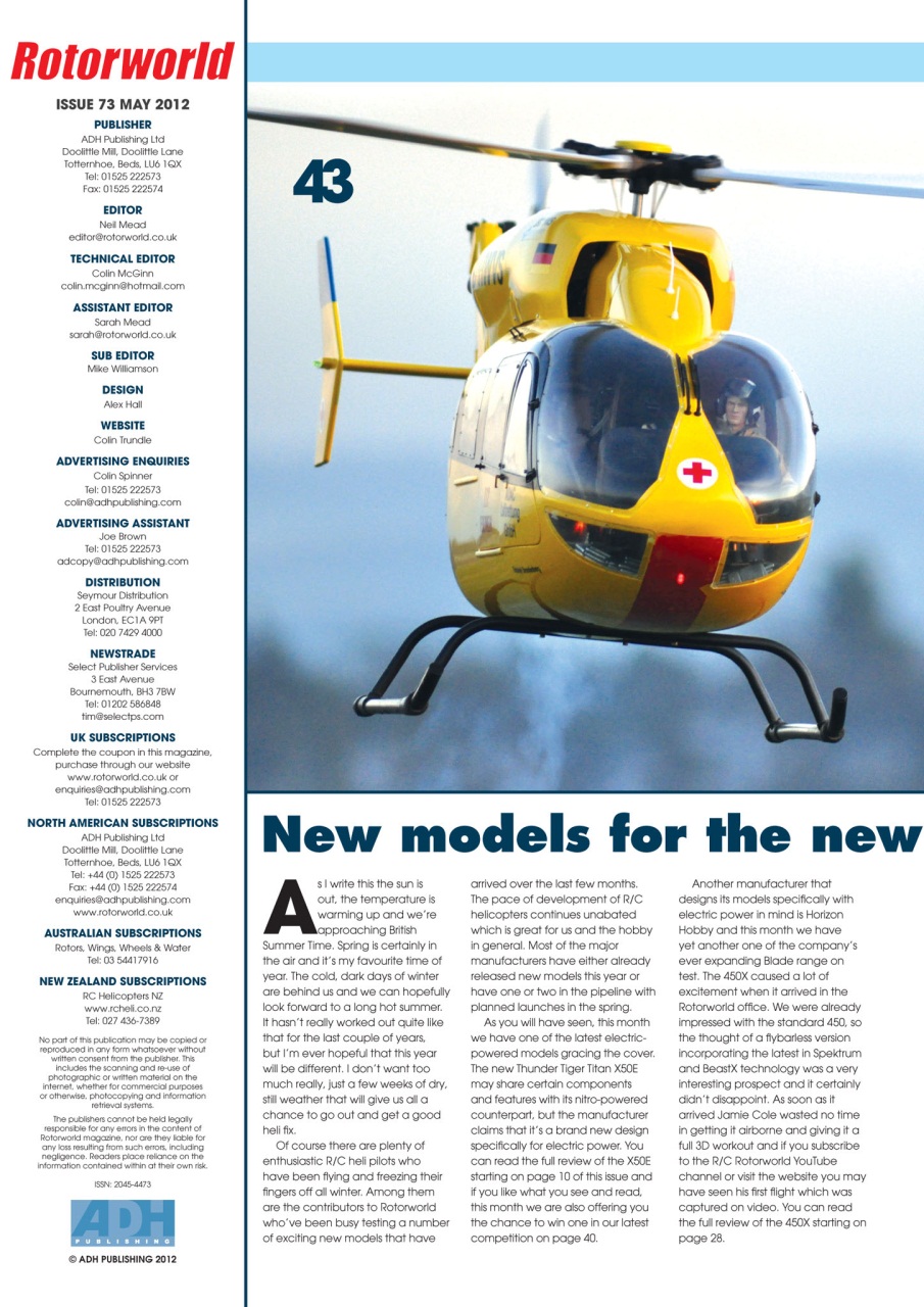 Radio Control Rotor World Preview Pages