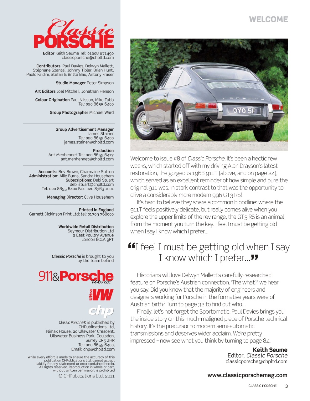 Classic Porsche Preview Pages