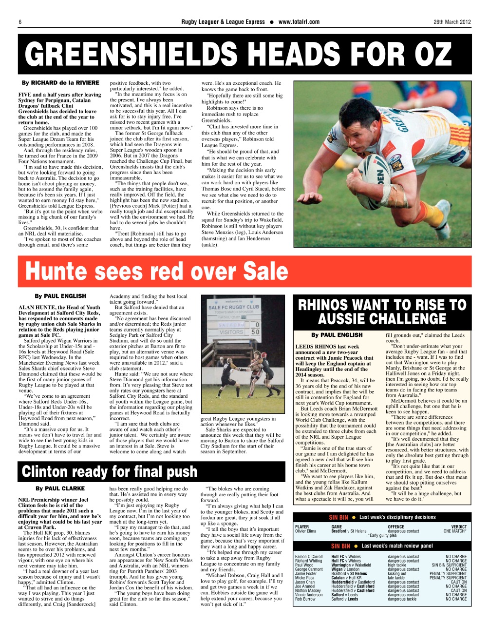 League Express Preview Pages