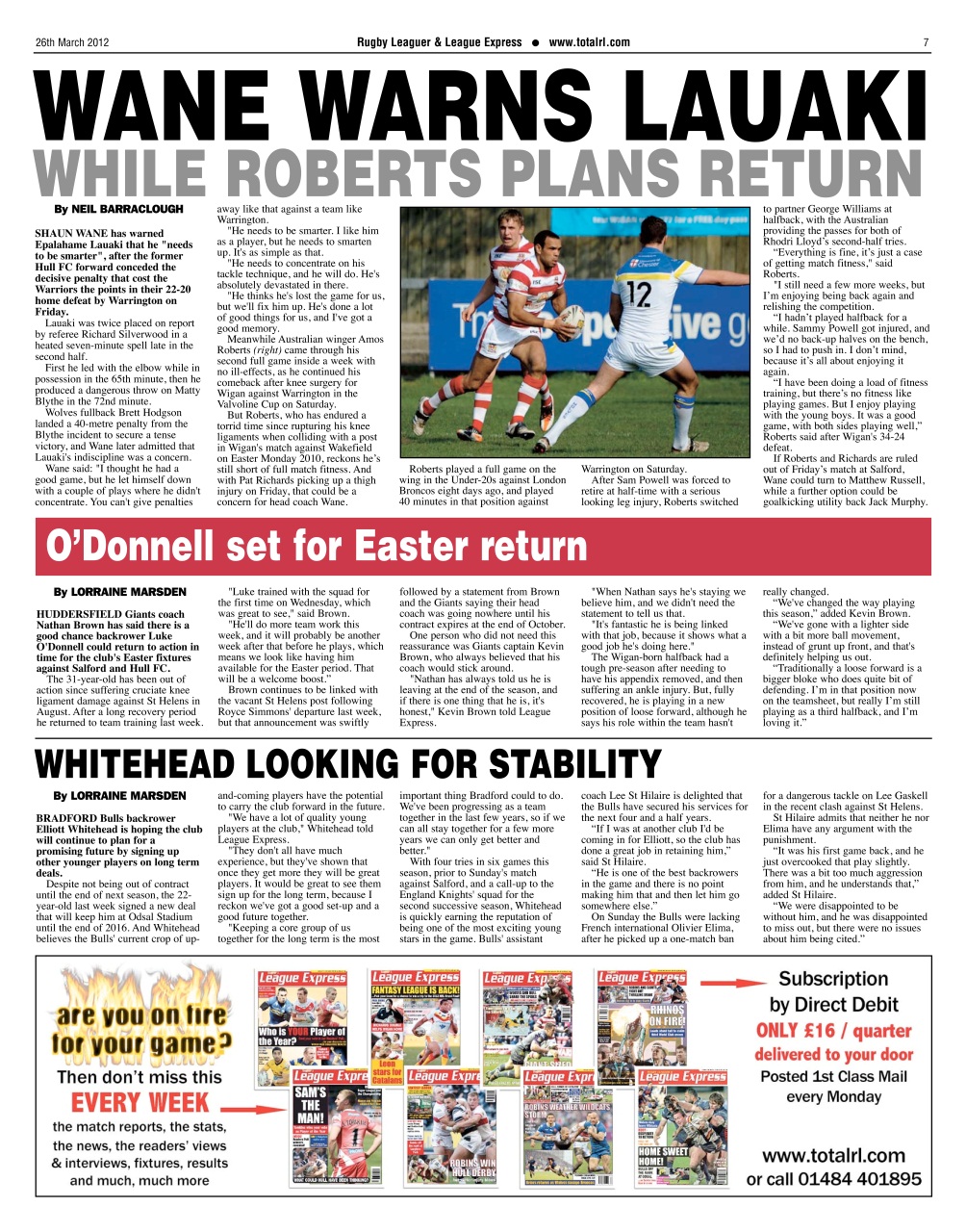 League Express Preview Pages