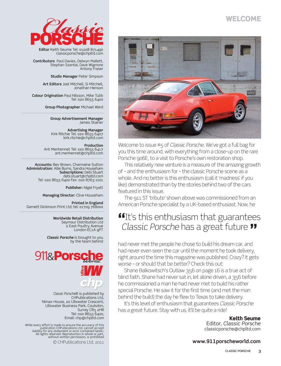 Classic Porsche Preview Pages