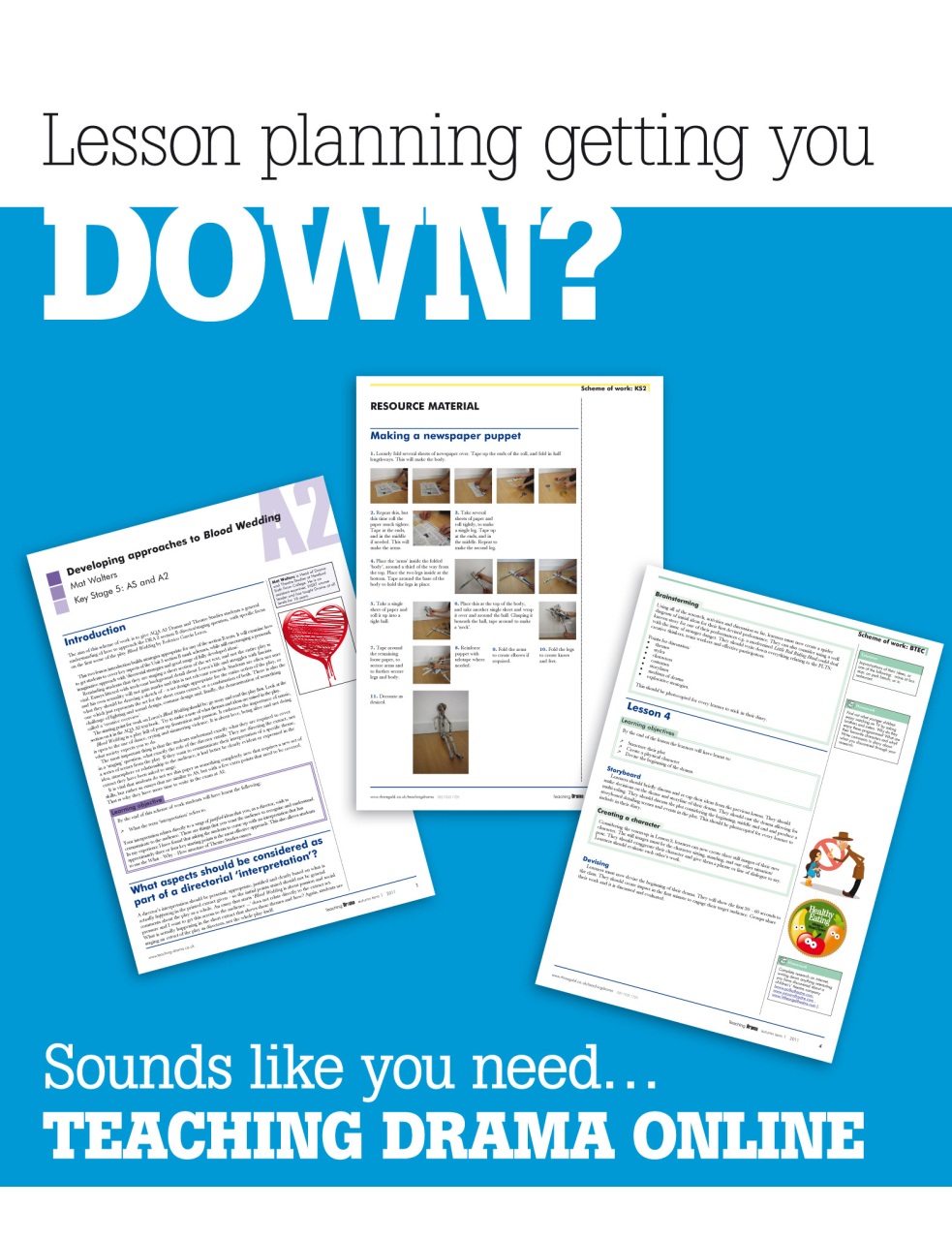 Drama and Theatre Preview Pages