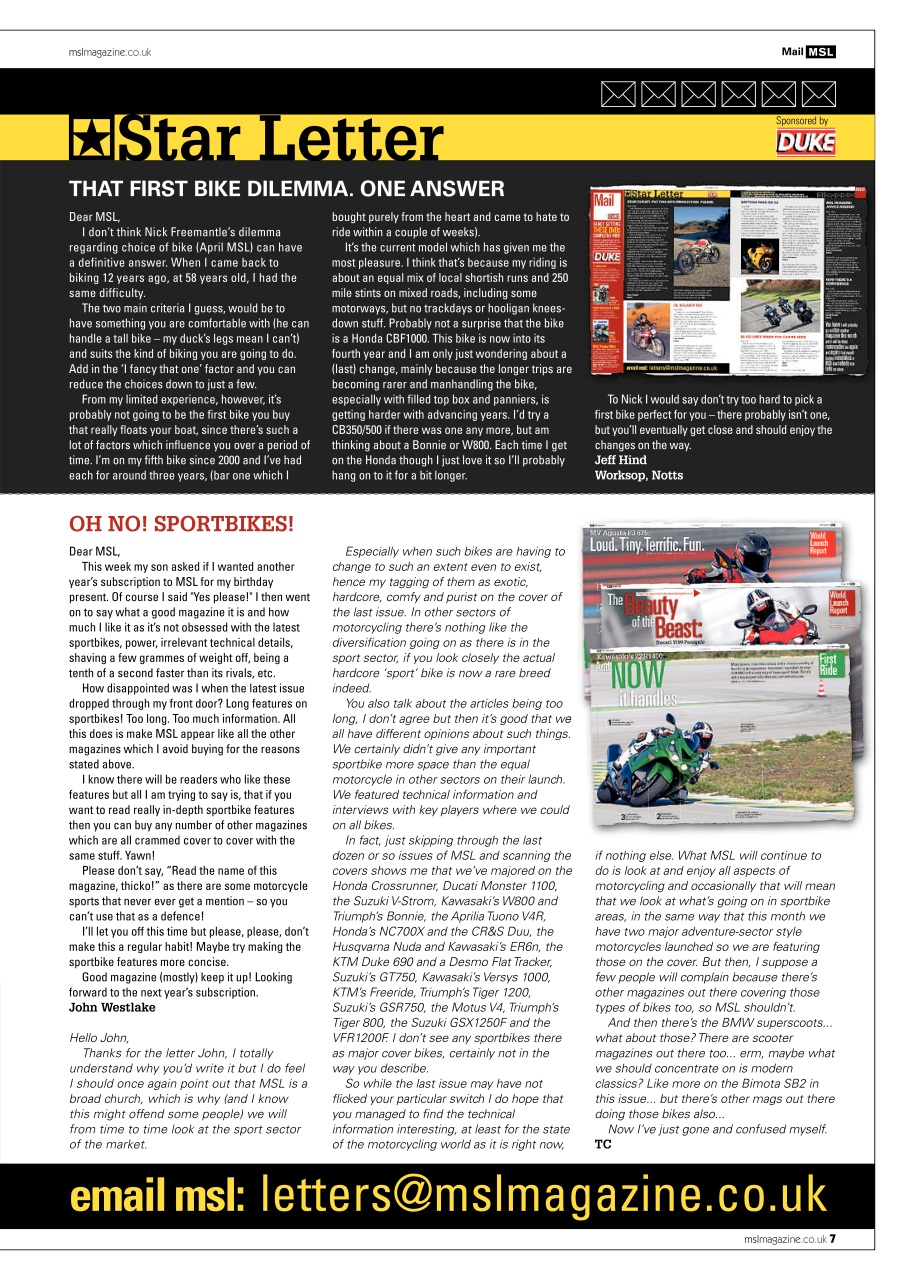 Motorcycle Sport & Leisure Preview Pages