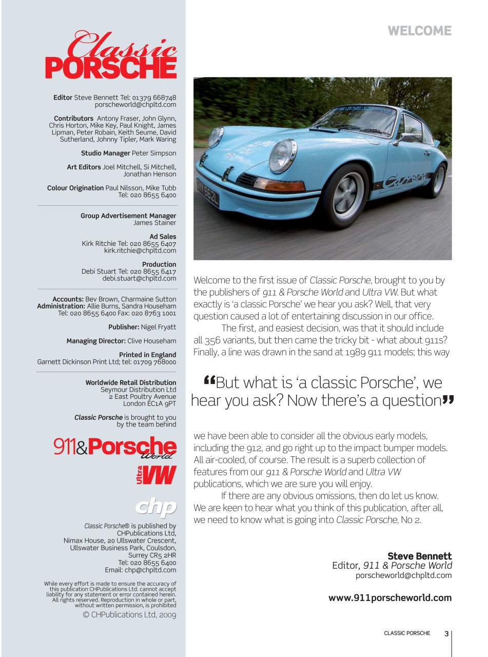 Classic Porsche Preview Pages