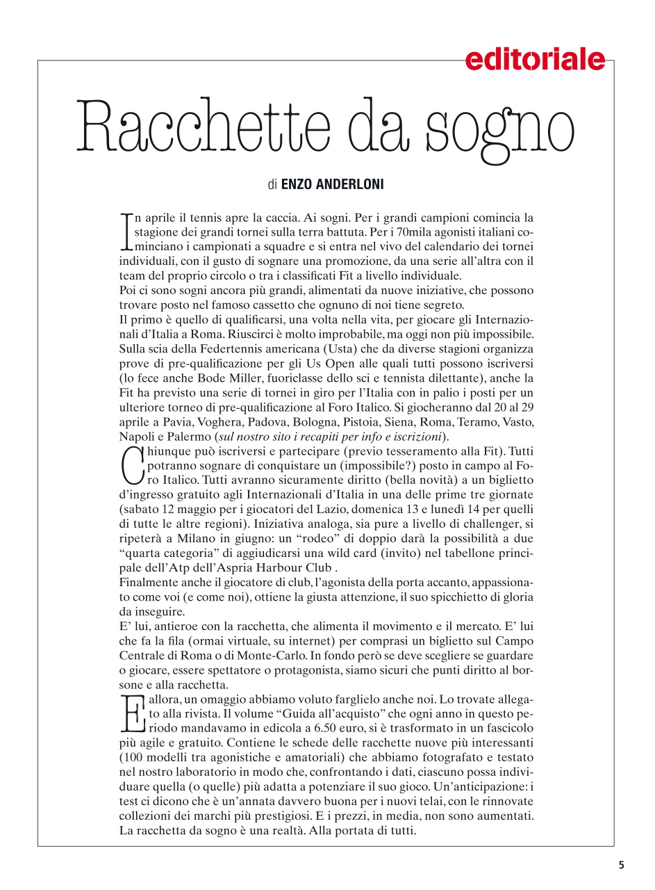 Il Tennis Italiano Preview Pages