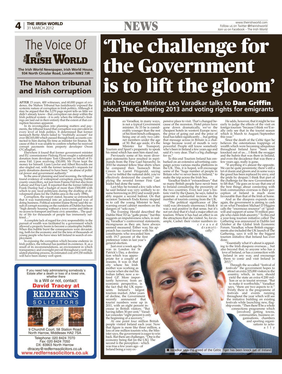 Irish World Preview Pages