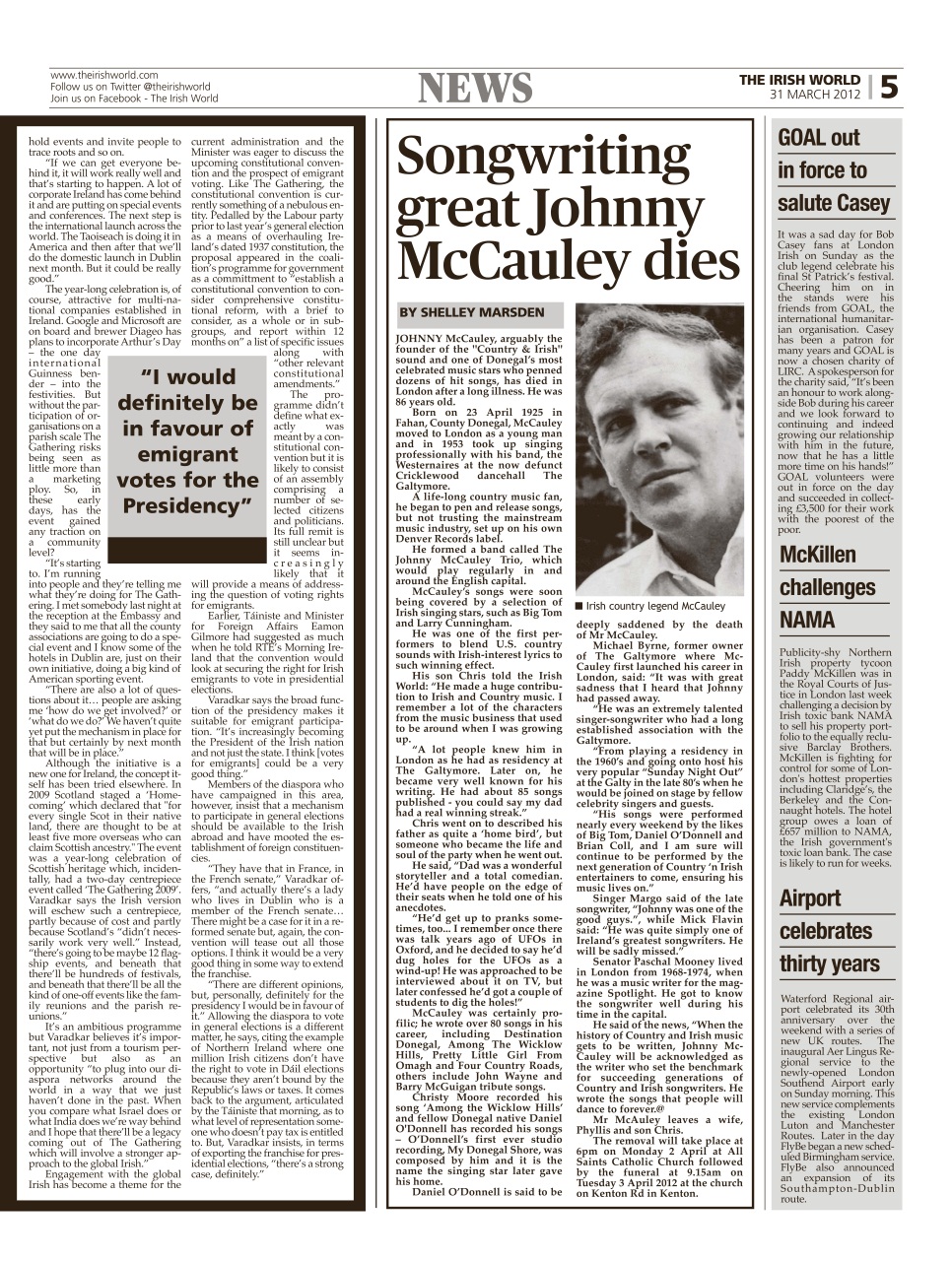Irish World Preview Pages