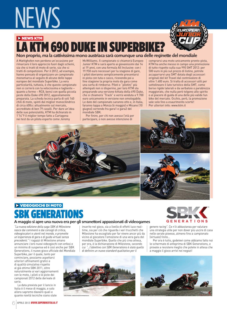 Superbike Italia Preview Pages