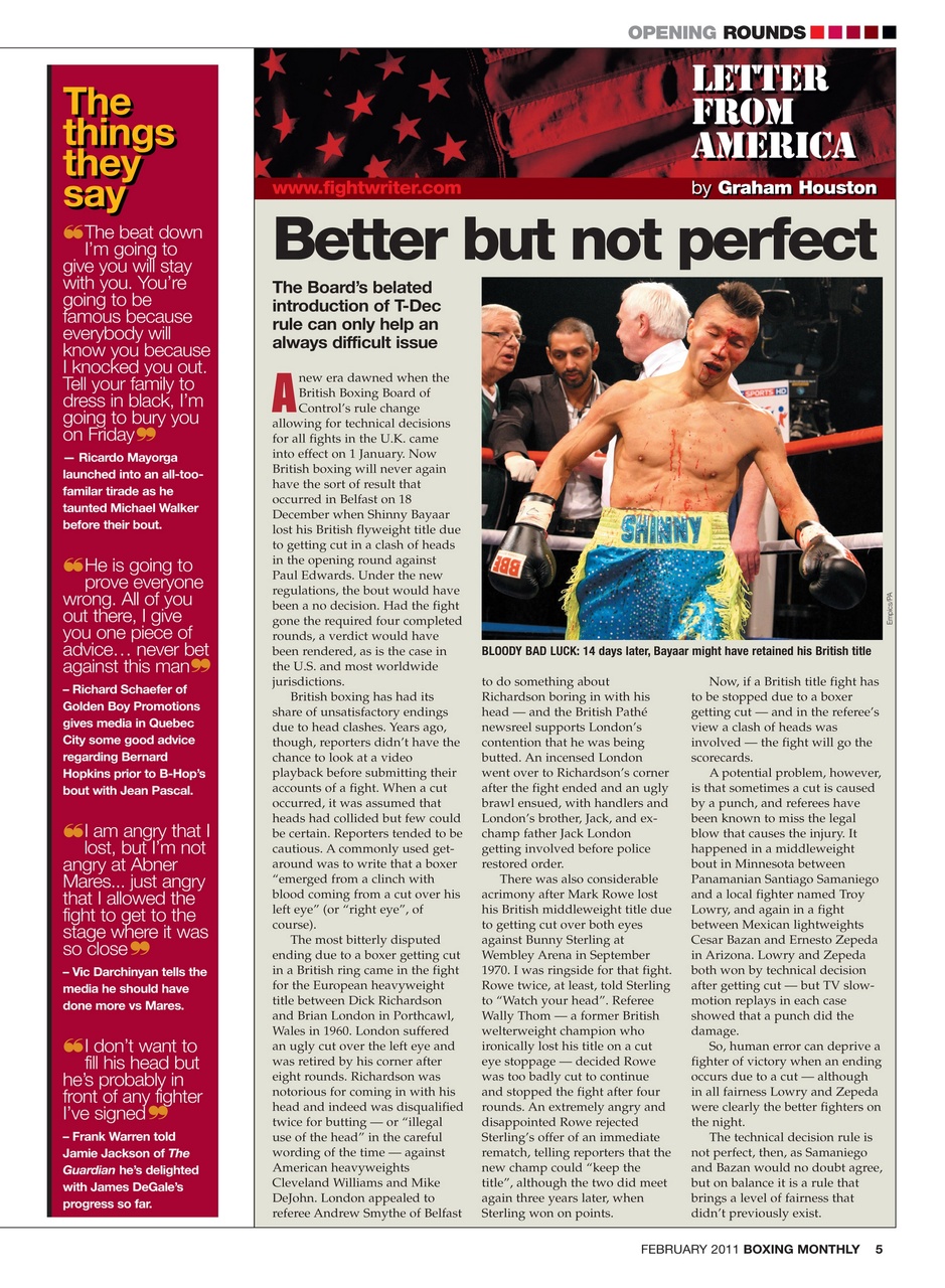Boxing Monthly Preview Pages