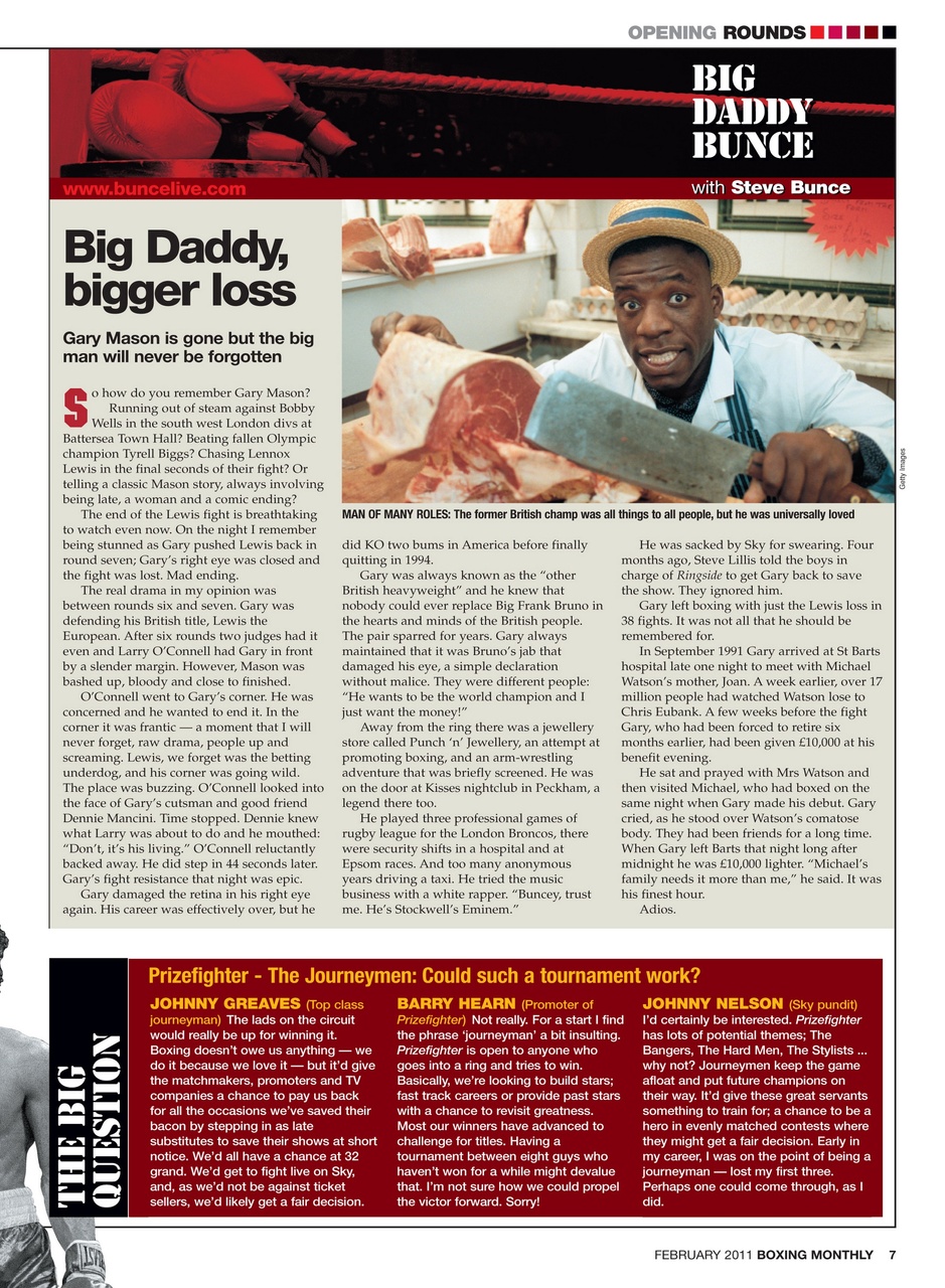 Boxing Monthly Preview Pages