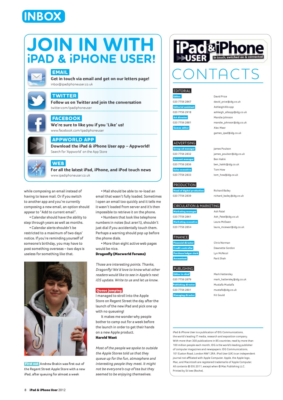 iPad and iPhone User Preview Pages