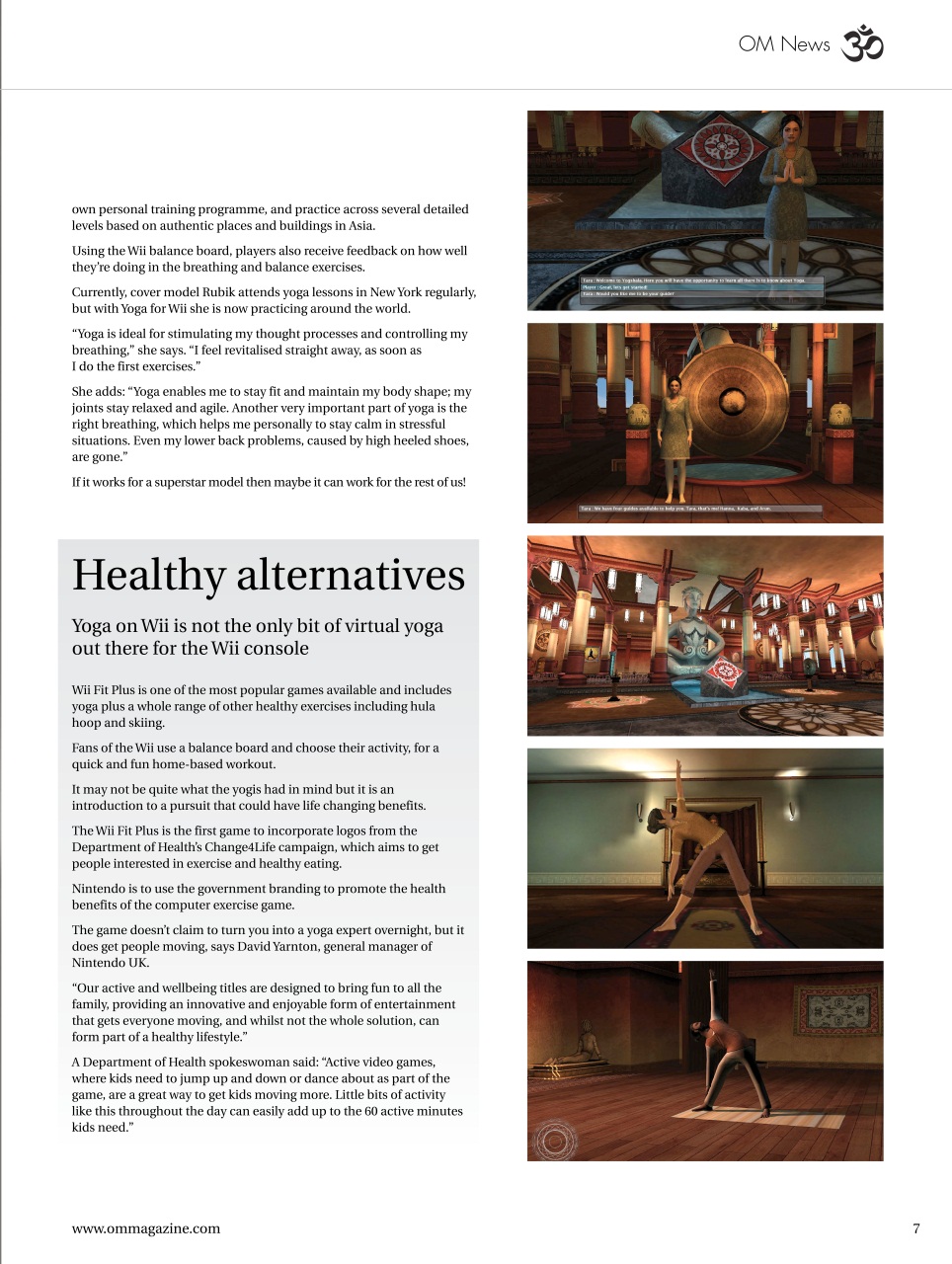 OM Yoga Magazine Preview Pages