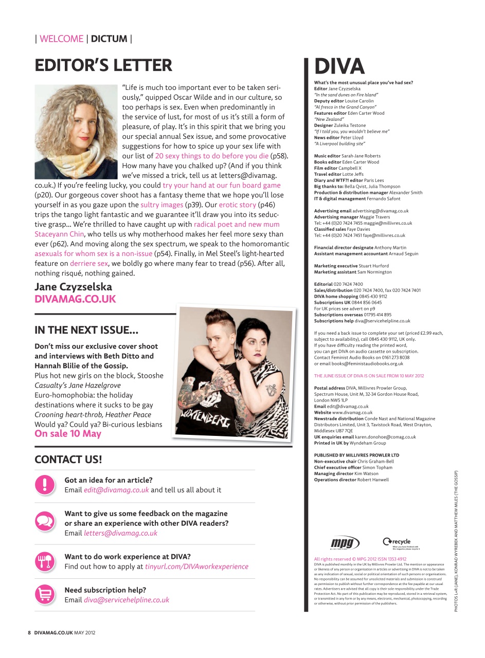 DIVA Magazine Preview Pages