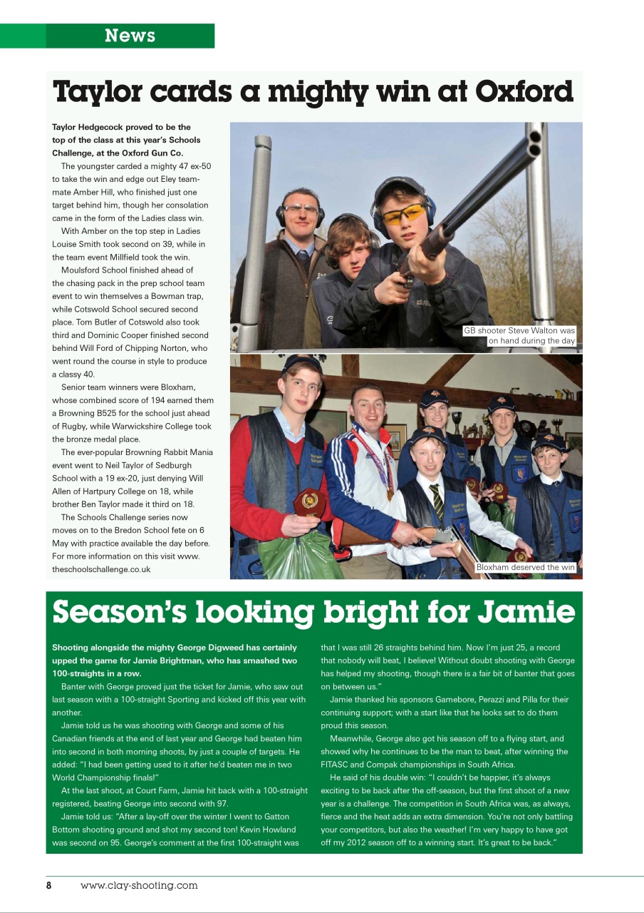 Clay Shooting Preview Pages