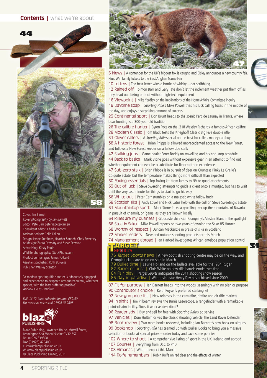 Sporting Rifle Preview Pages