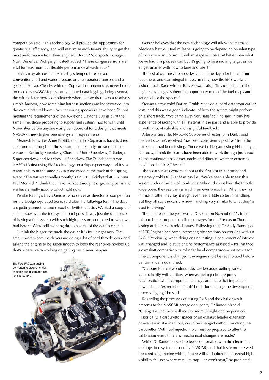 Race Engine Technology Preview Pages