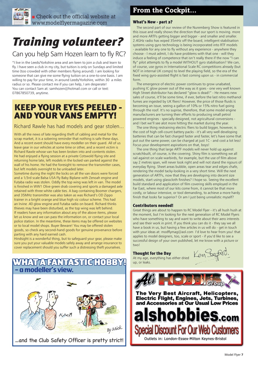 Radio Control Model Flyer Preview Pages