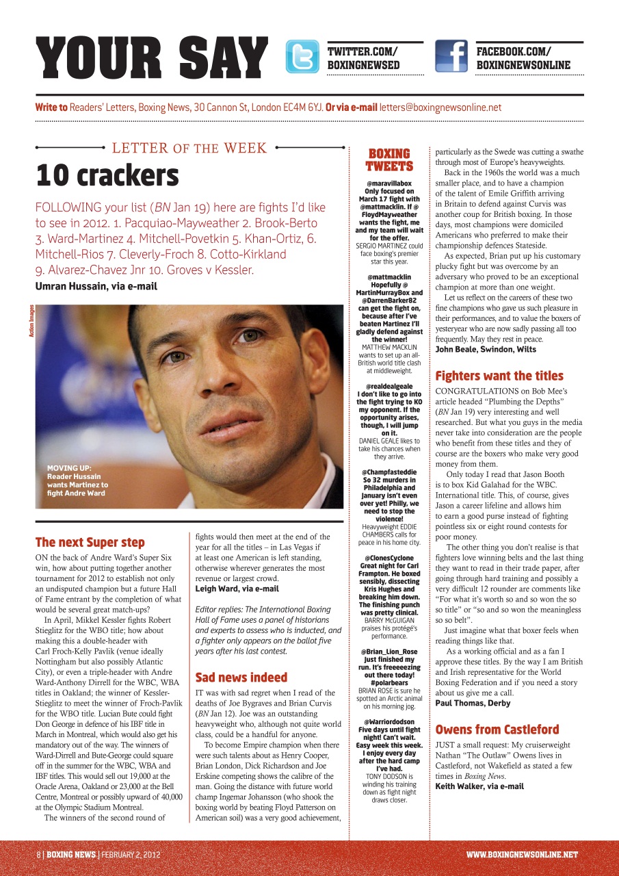 Boxing News Preview Pages