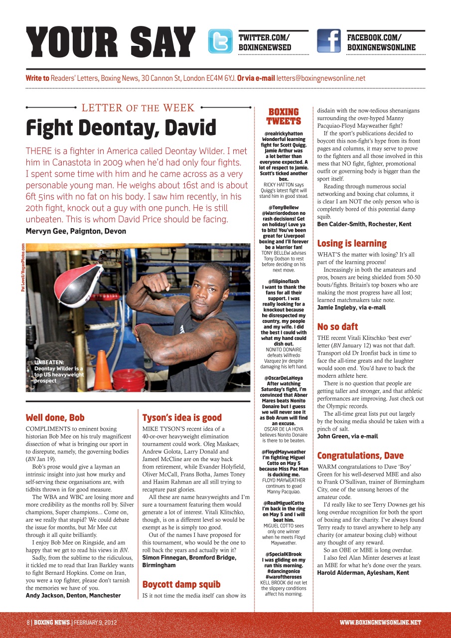 Boxing News Preview Pages