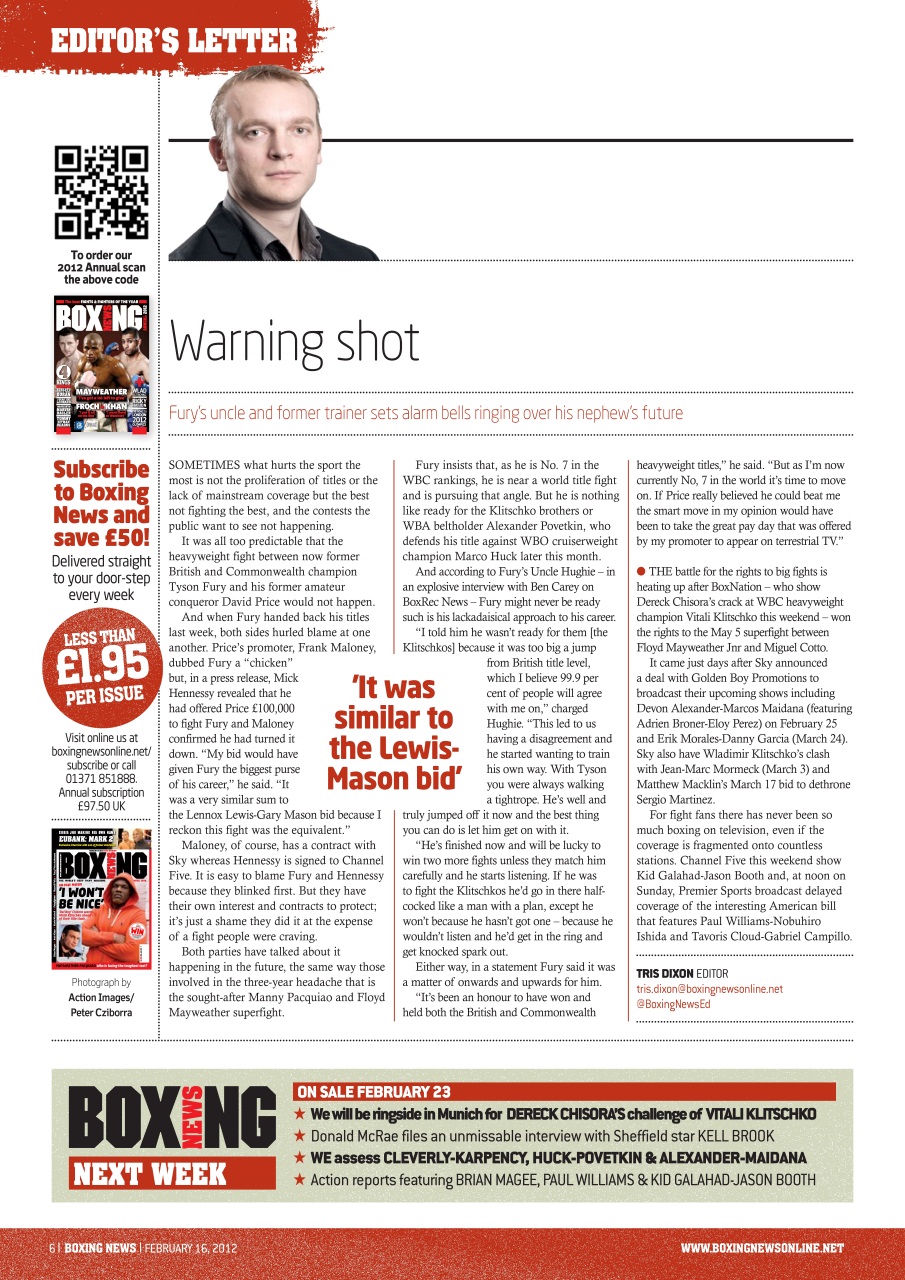 Boxing News Preview Pages