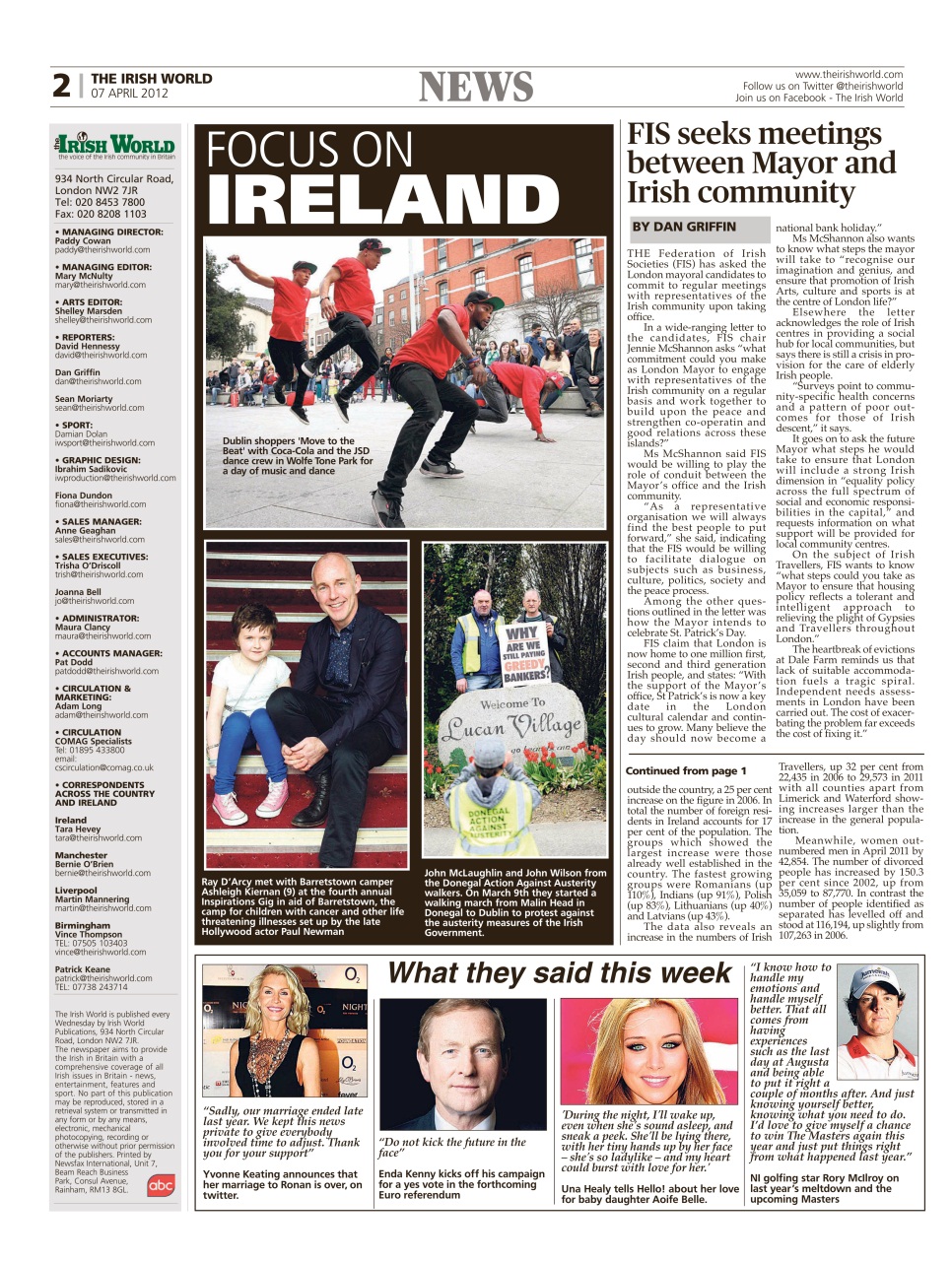 Irish World Preview Pages