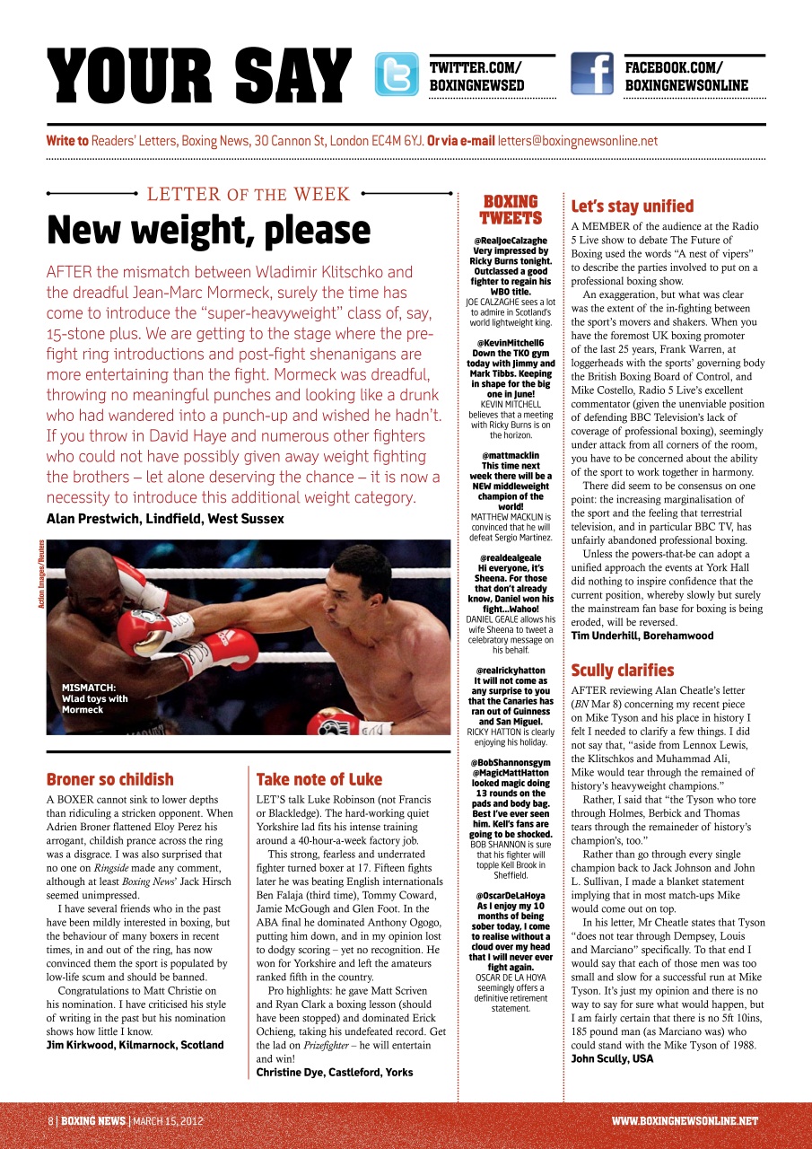 Boxing News Preview Pages