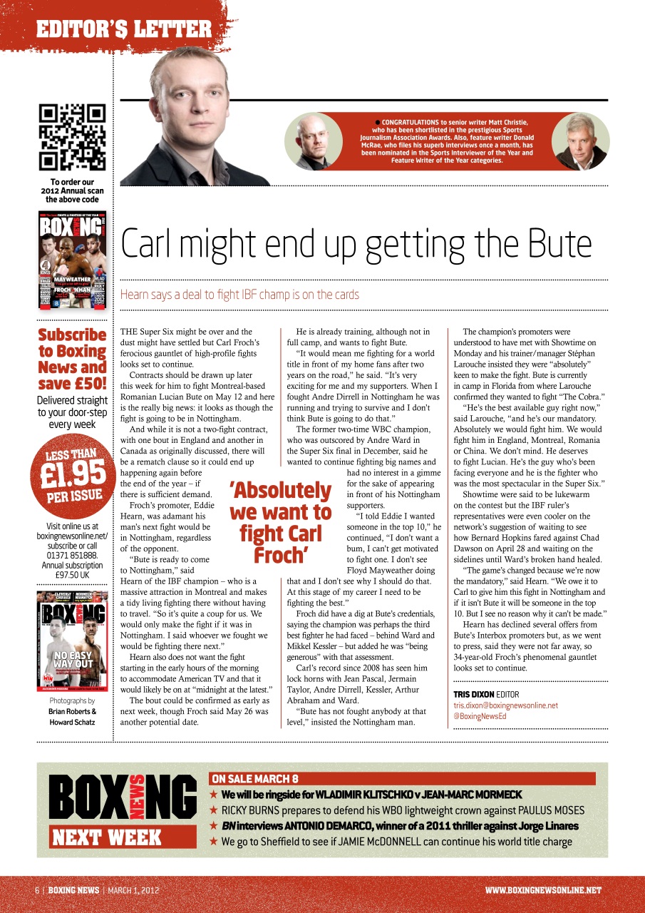 Boxing News Preview Pages