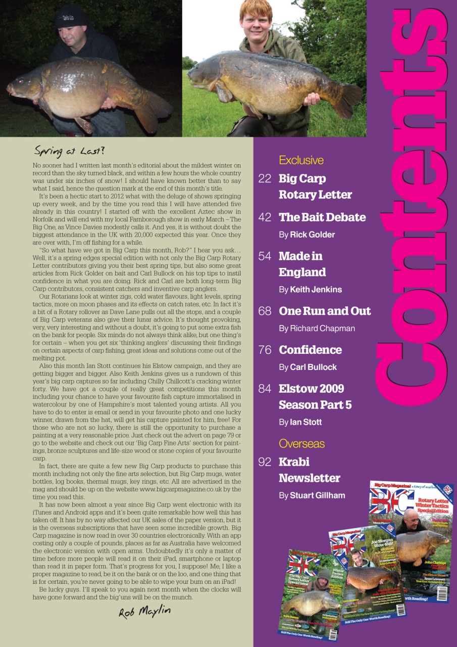 Big Carp Magazine Preview Pages