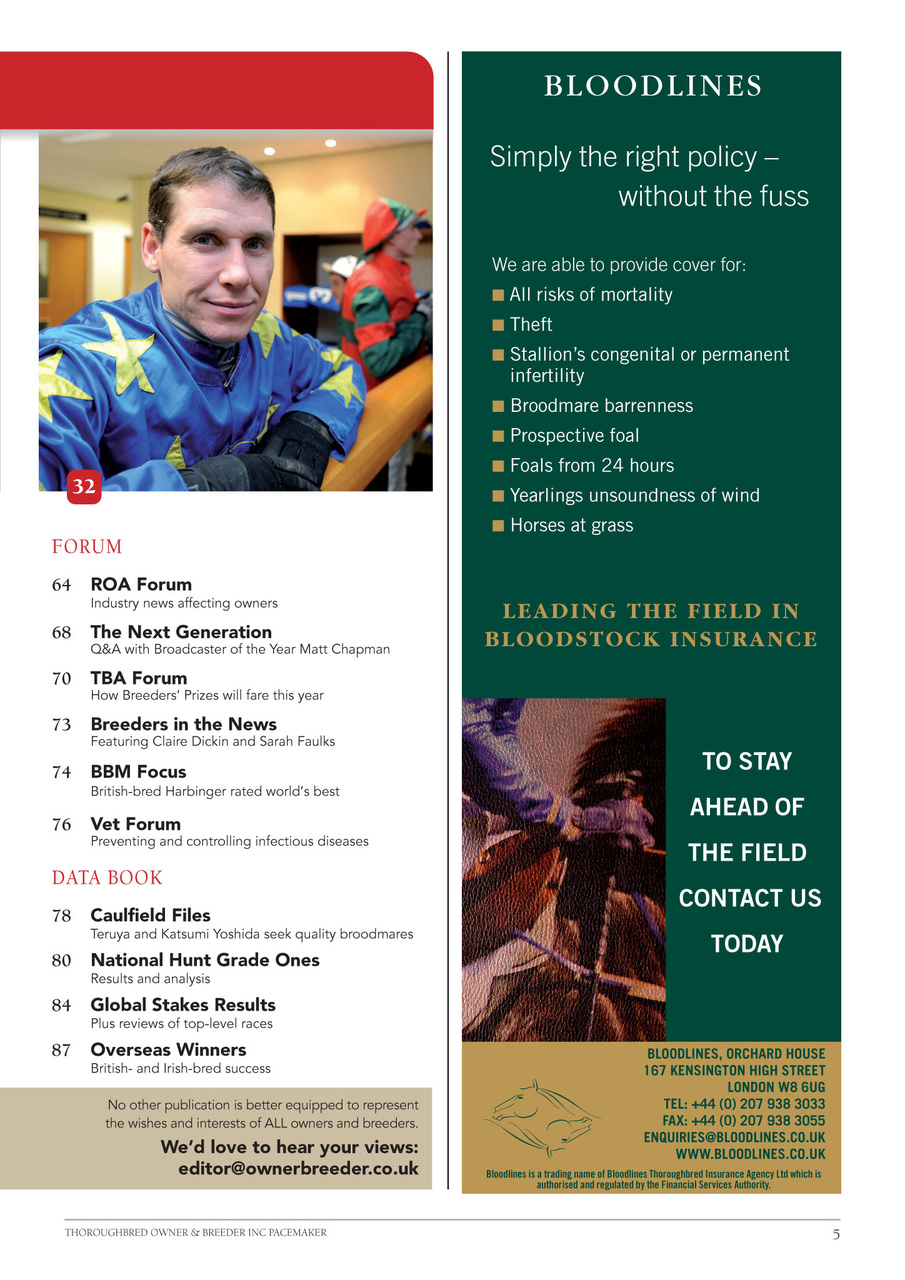 The Owner Breeder Preview Pages