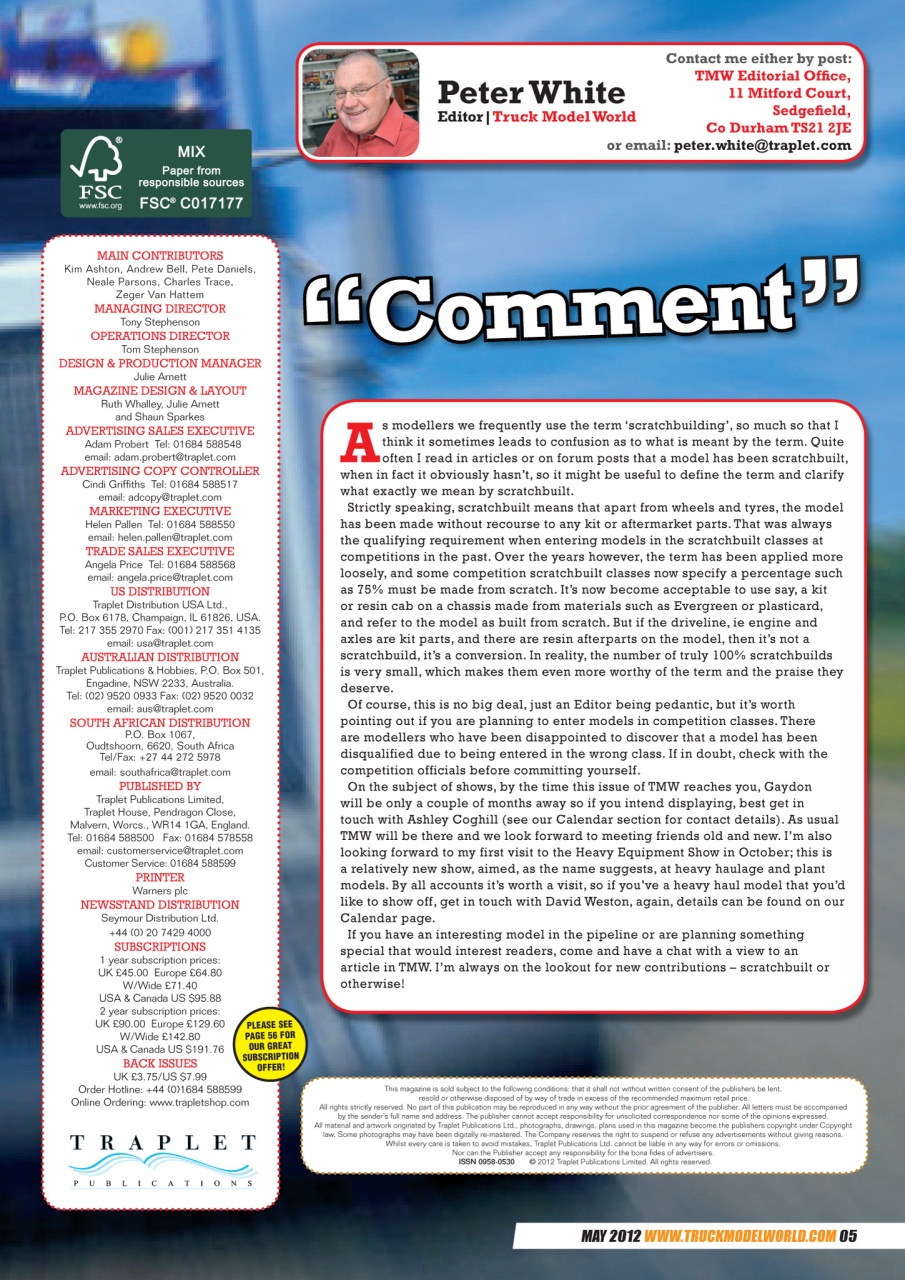 Model Car Truck Motorcycles World Preview Pages