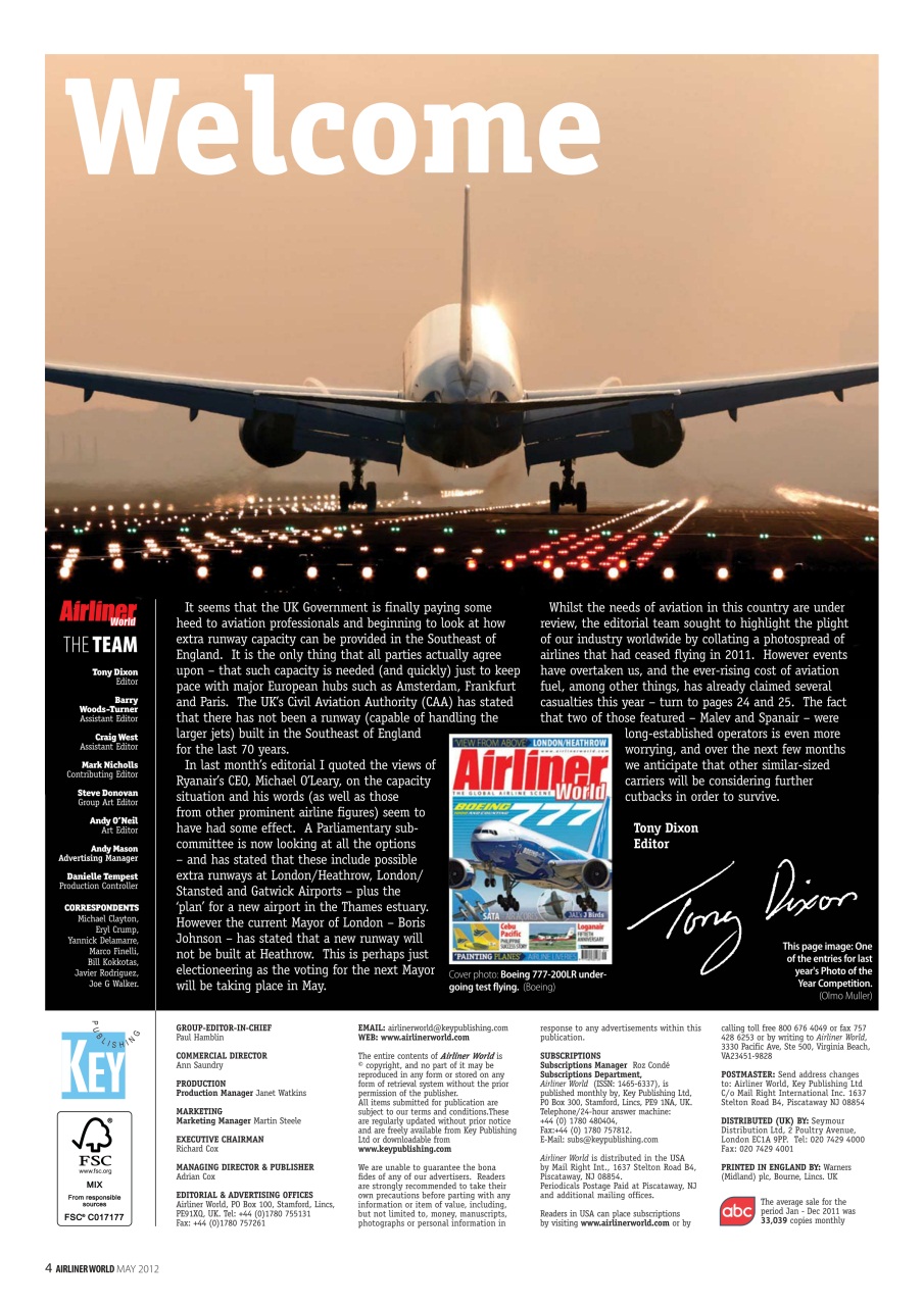 Airliner World Preview Pages