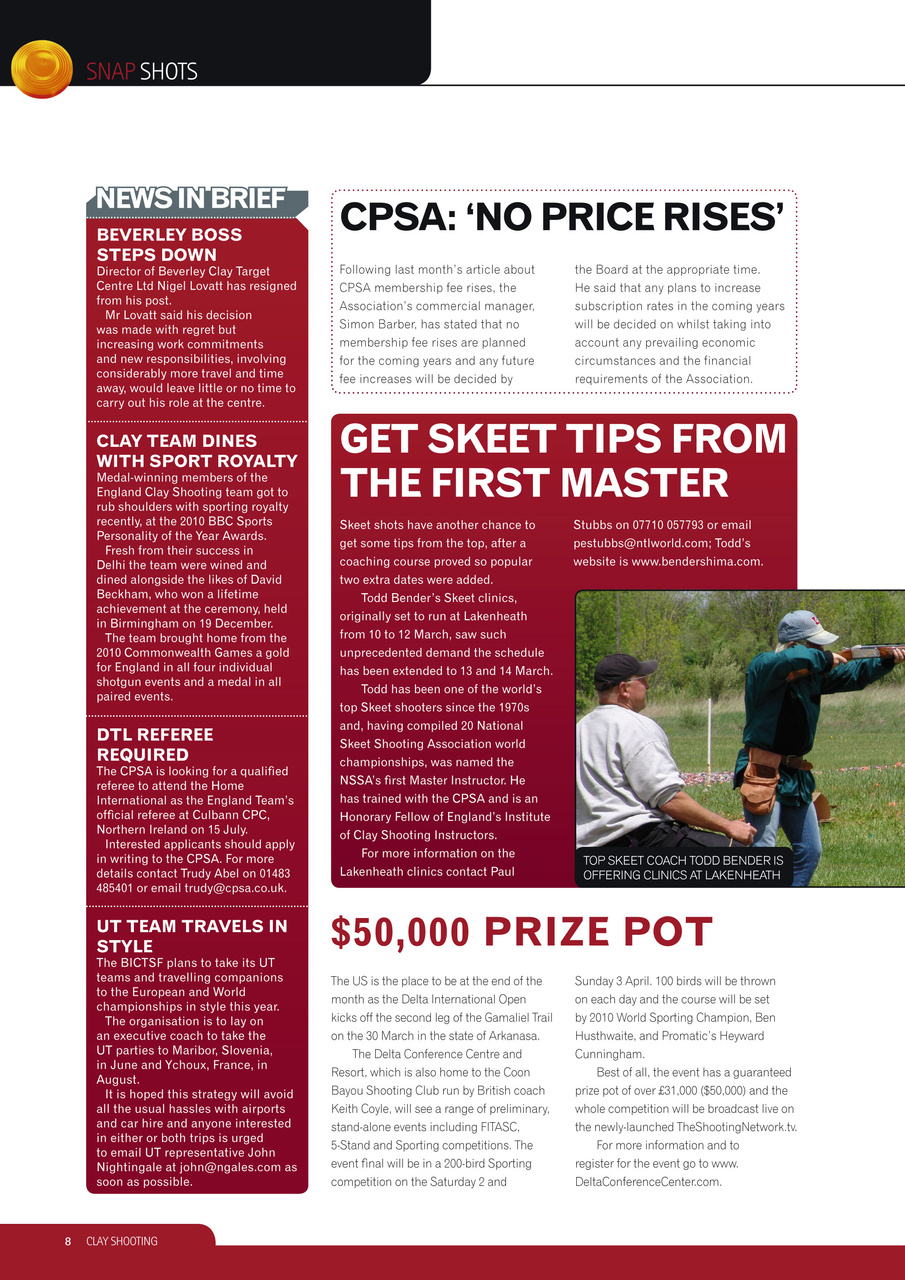 Clay Shooting Preview Pages