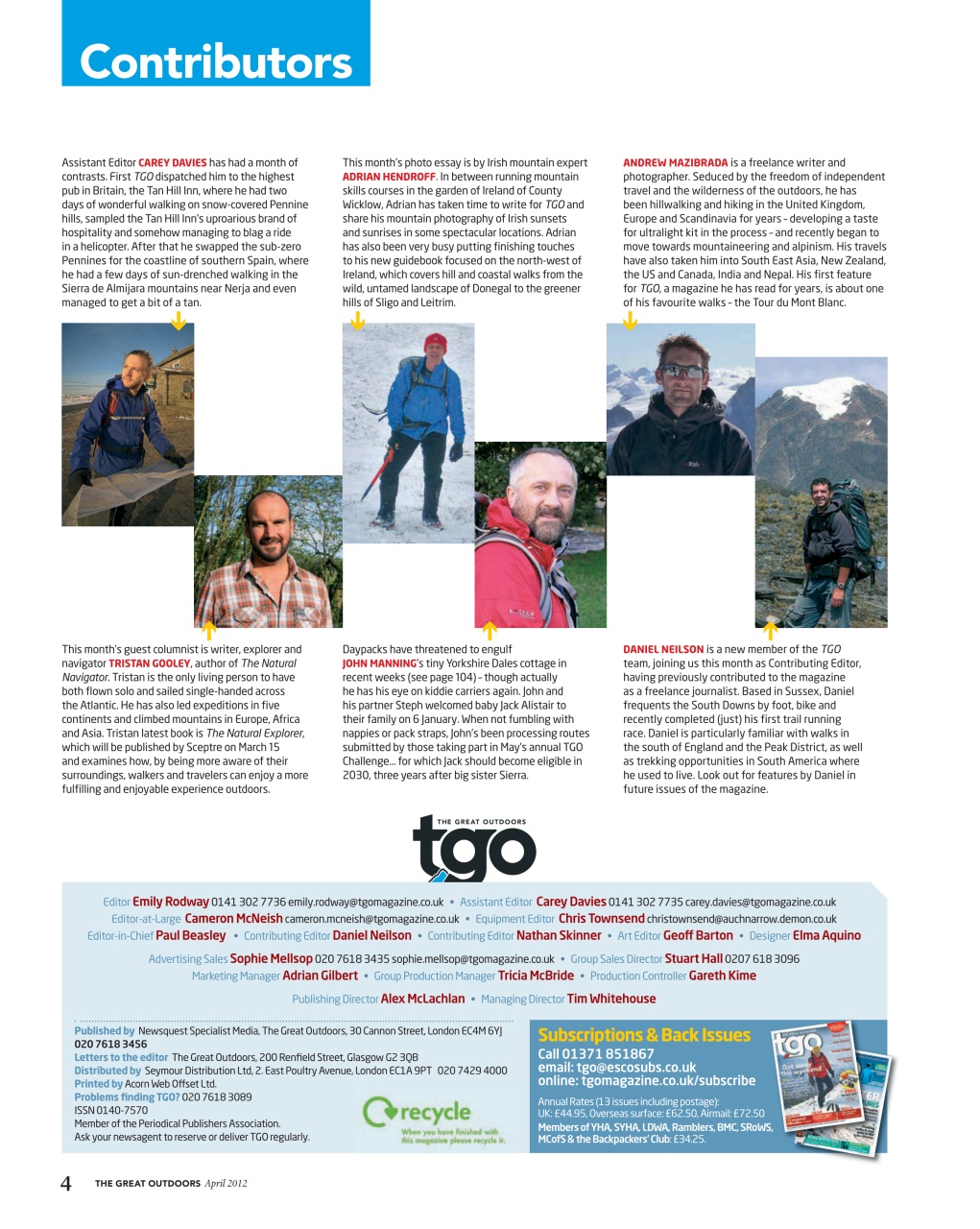 TGO - The Great Outdoors Magazine Preview Pages