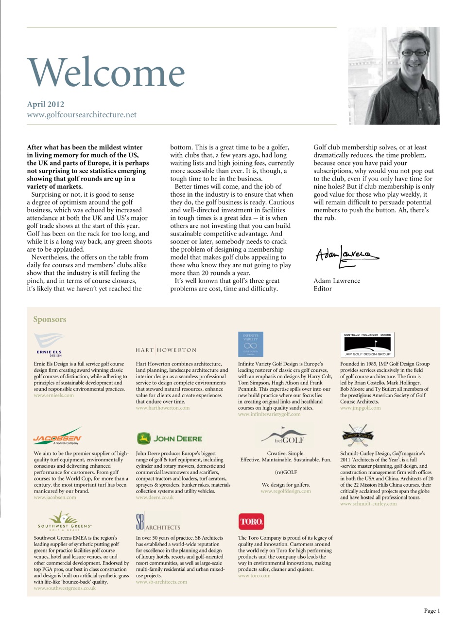 Golf Course Architecture Preview Pages