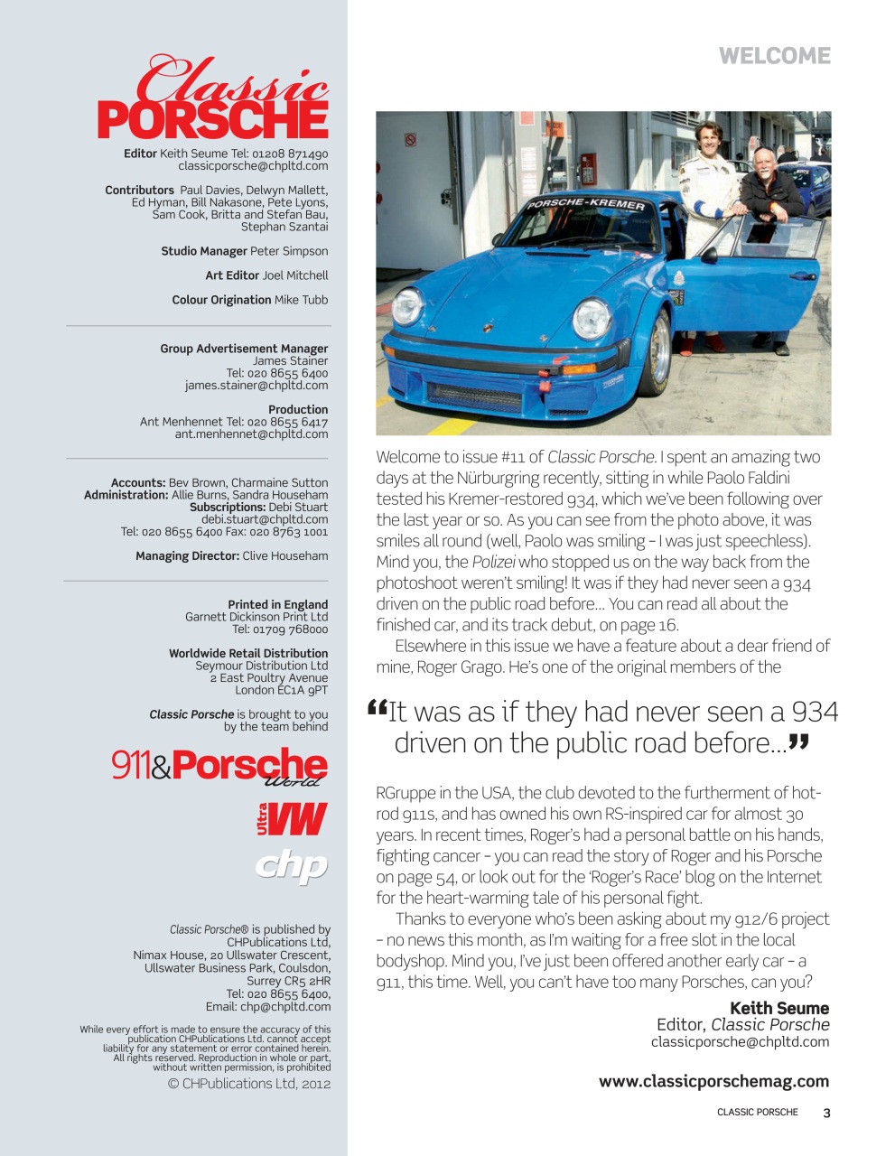 Classic Porsche Preview Pages